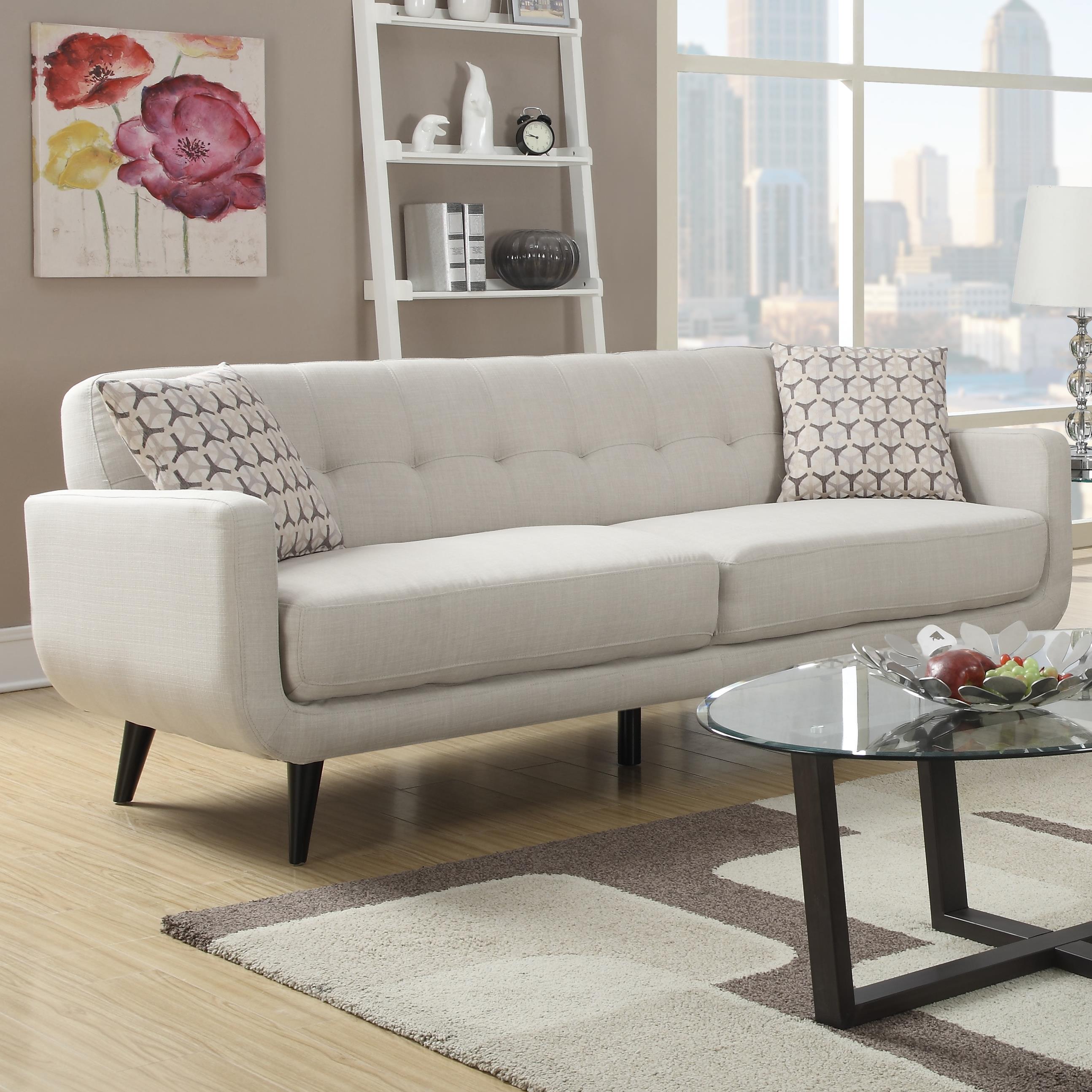 Hadley MidCentury Modern Sofa with Tufted Back Dream Home Furniture